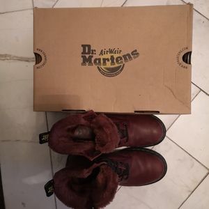 Dr.Martens,women's cozy leather winter boots
